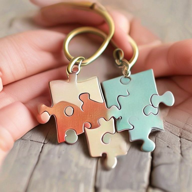 matching-couple-puzzle-keychains-aesthetic-1.jpg Matching Couple Puzzle Keychains - Image 1