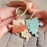 Matching Couple Puzzle Keychains - Image 2