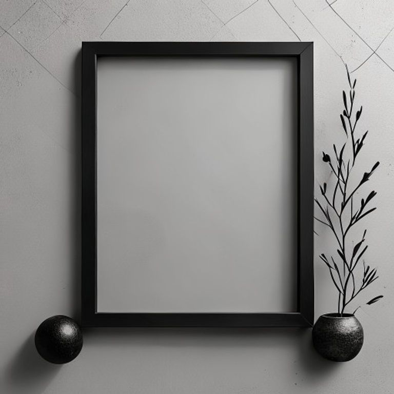 minimalist-black-metal-frame-modern-aesthetic-1.jpg Minimalist Black Metal Frame - Image 1